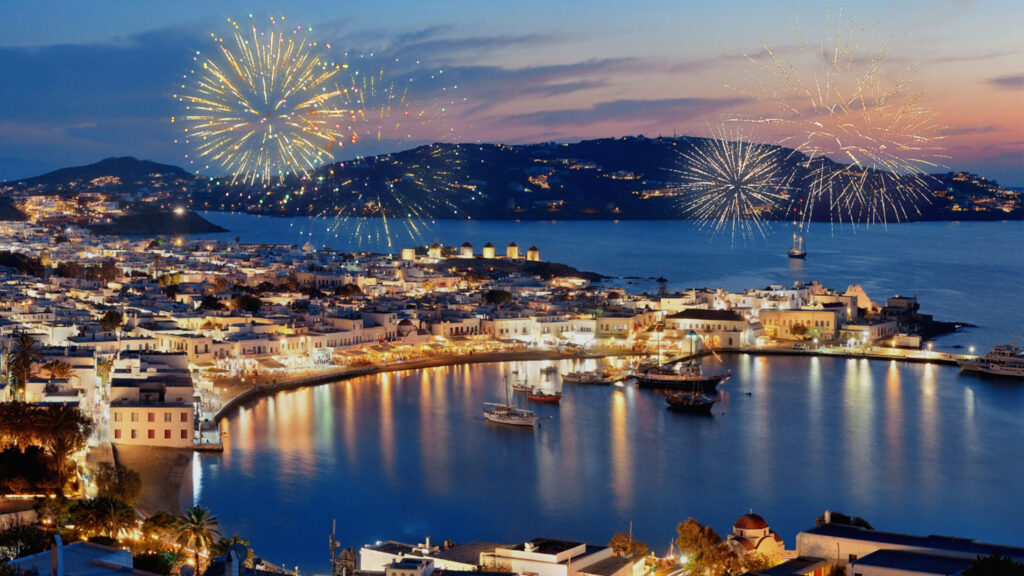Celebrating Christmas and New Year in Mykonos